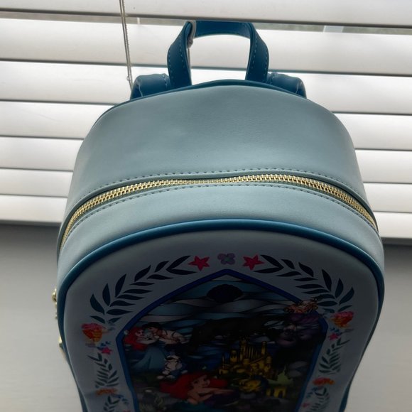Loungefly Disney Ariel Stained Glass Backpack New - Picture 4 of 10